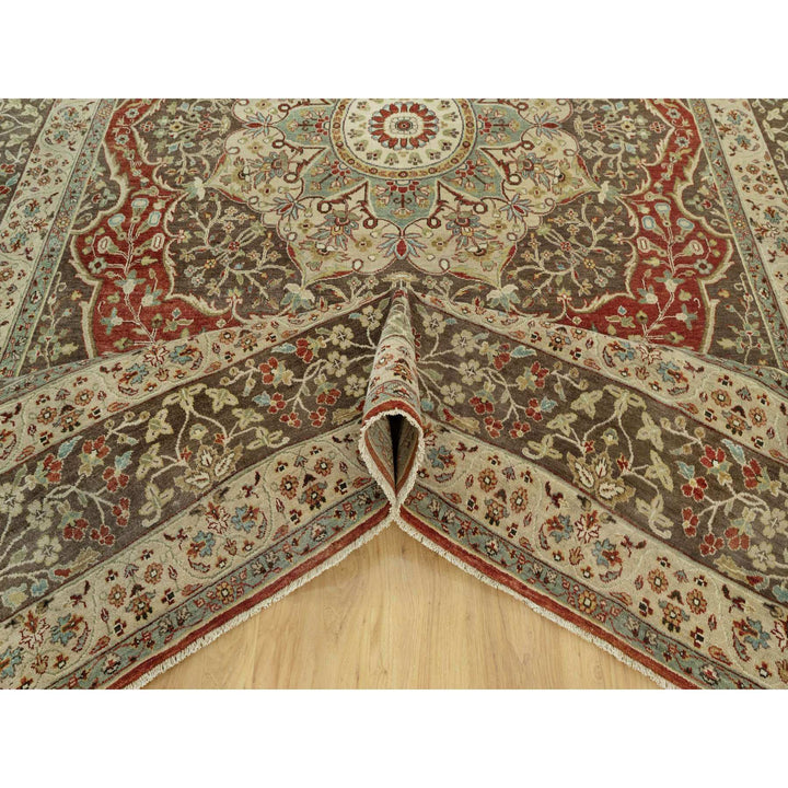 9'2" x 12'1" New Hand Knotted Red Wool Rectangle Oriental Rug - MOA10290634