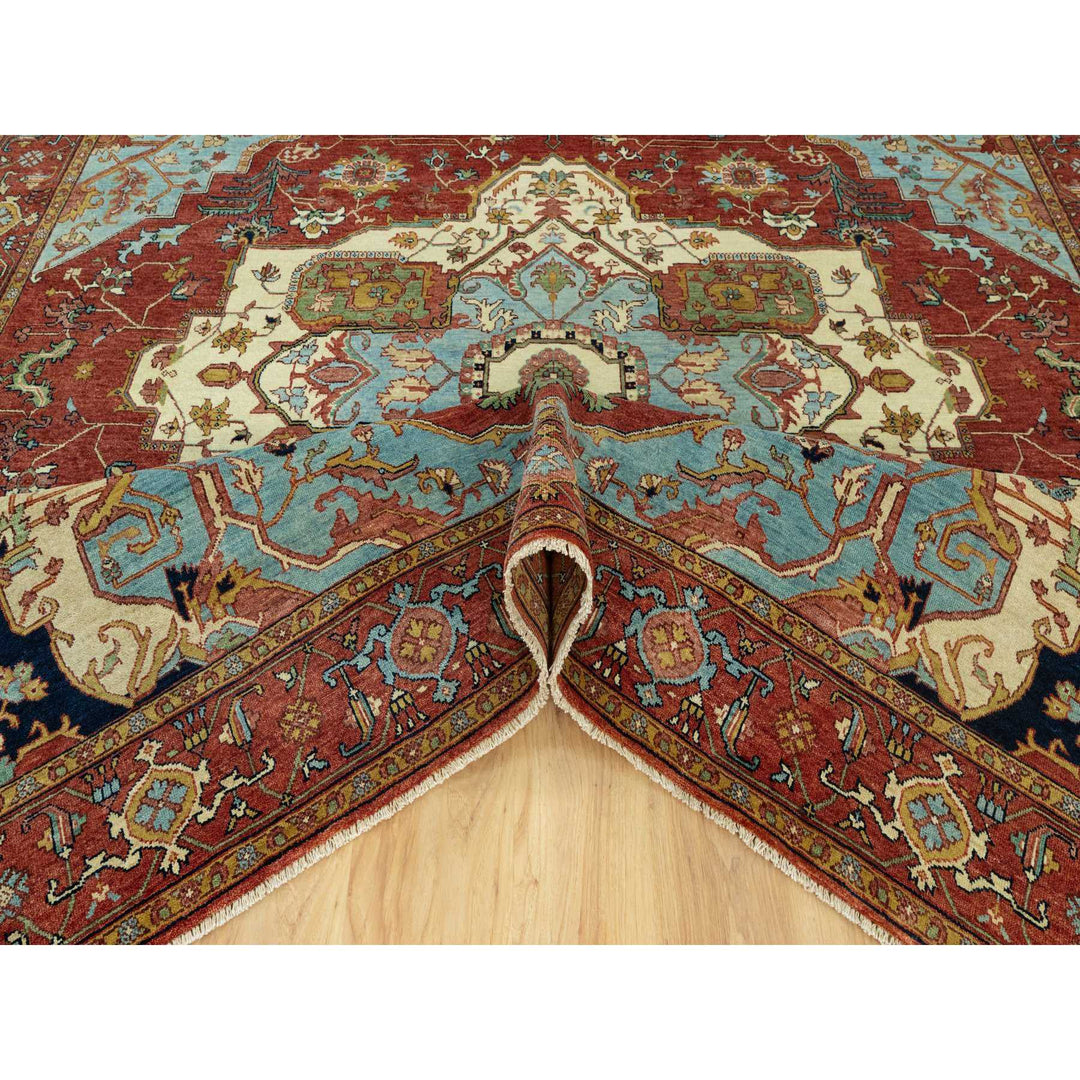 8'1" x 8'4" New Hand Knotted Red Cotton Square Oriental Rug - MOA10290674