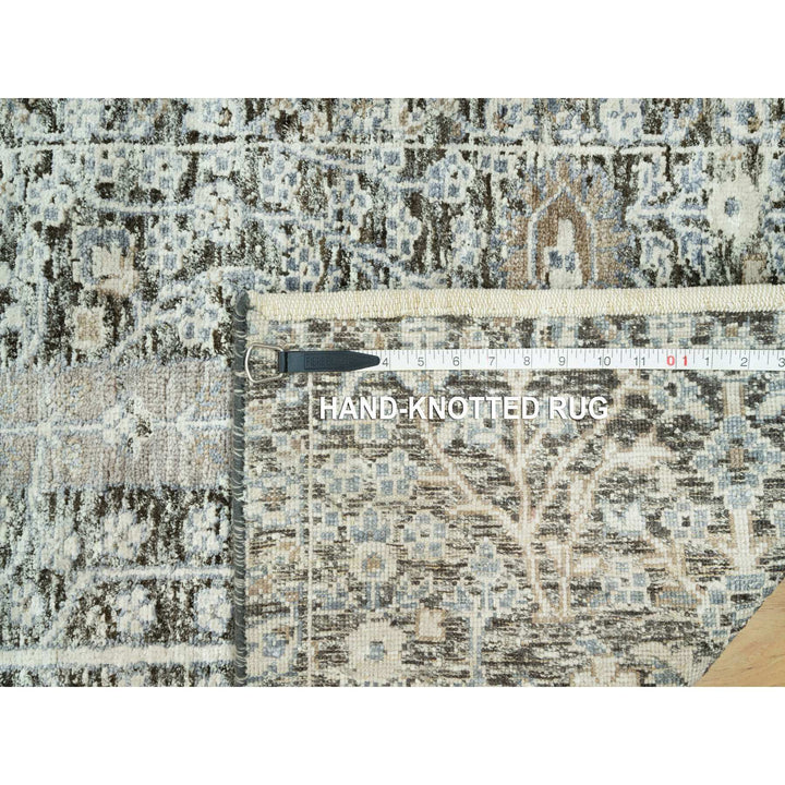 2'4" x 8'0" New Hand Knotted Grey Cotton Runner Oriental Rug - MOA10290682