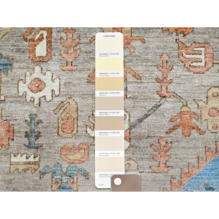 9'2" x 12'3" New Hand Knotted Brown Wool Rectangle Oriental Rug - MOA102906