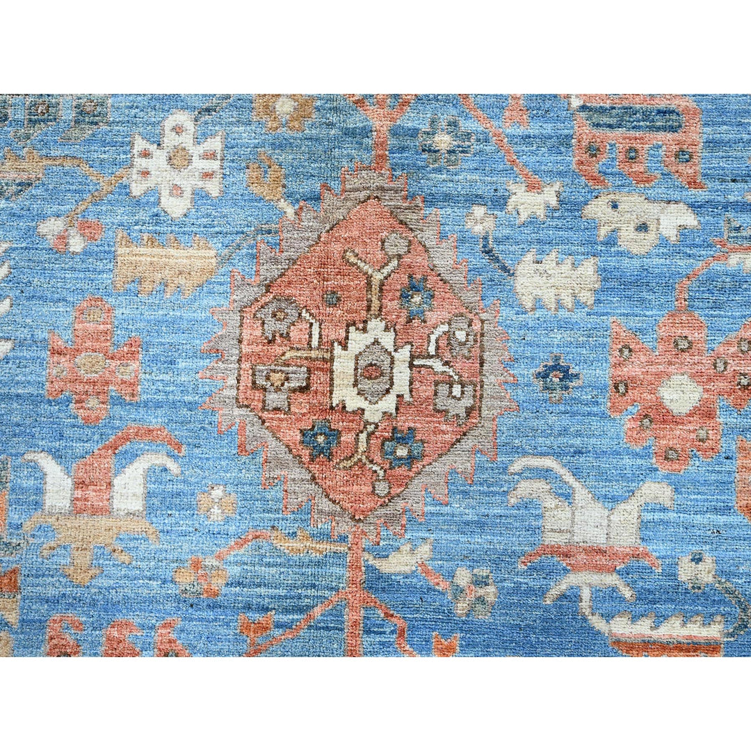 9'2" x 12'3" New Hand Knotted Brown Wool Rectangle Oriental Rug - MOA102906