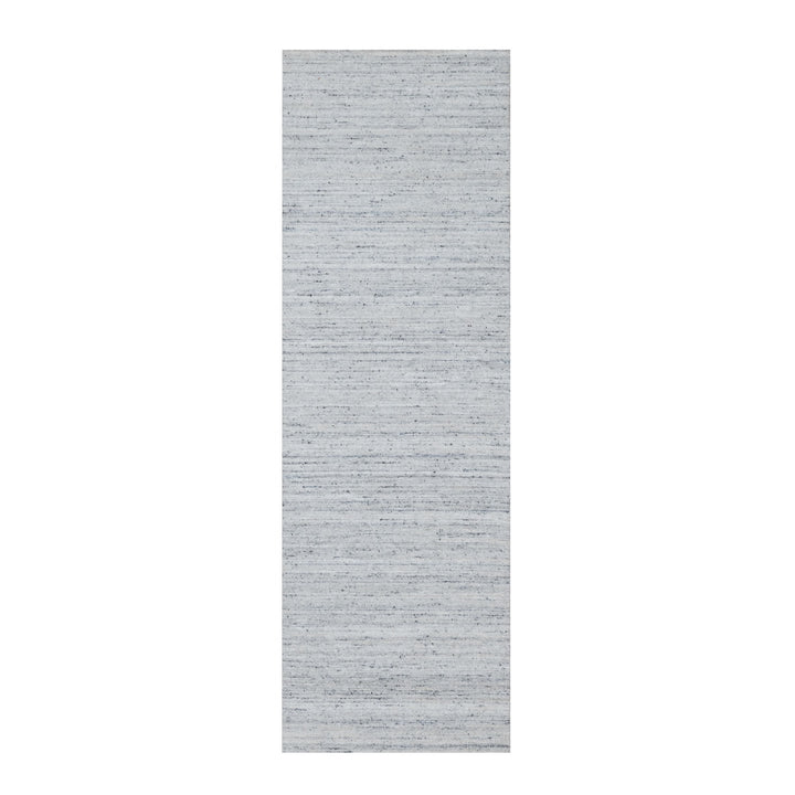 2'7" x 8'0" New Hand Loomed Grey Wool Runner Oriental Rug - MOA10290726