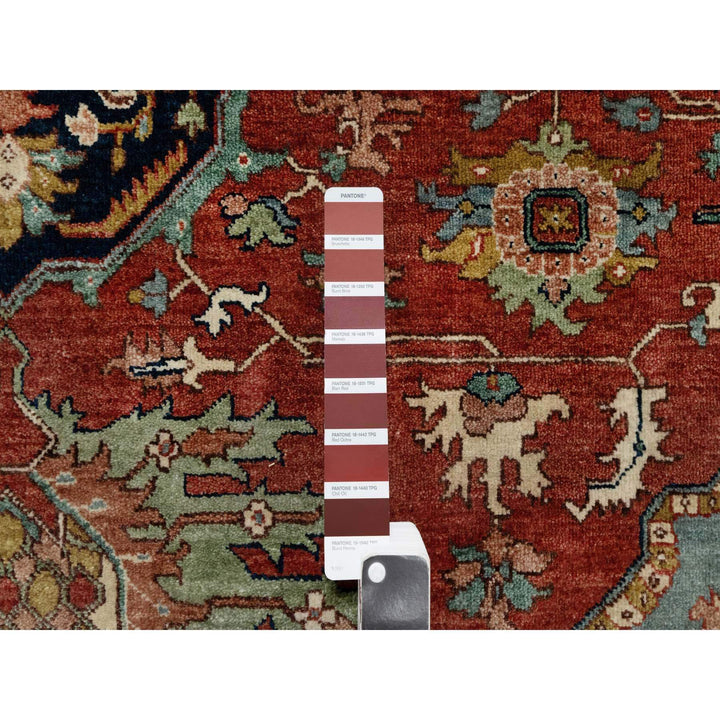 8'1" x 8'1" New Hand Knotted Red Wool Square Oriental Rug - MOA10290731