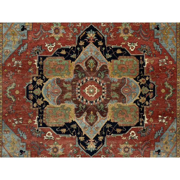 8'9" x 12'2" New Hand Knotted Red Wool Rectangle Oriental Rug - MOA10290732