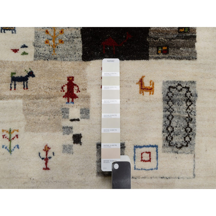 2'3" x 4'7" New Hand Knotted Ivory Wool Runner Oriental Rug - MOA10290761