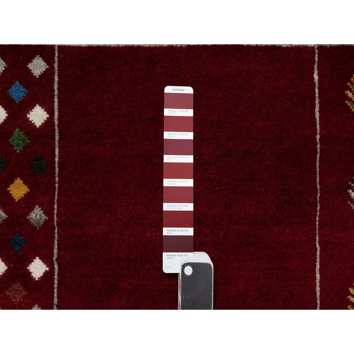 8'0" x 10'1" New Hand Knotted Red Wool Rectangle Oriental Rug - MOA10290784