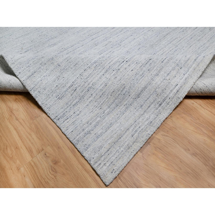 12'0" x 14'10" New Hand Loomed Grey Wool Rectangle Oriental Rug - MOA10290788