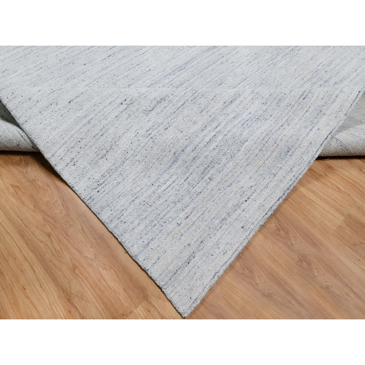 11'9" x 11'10" New Hand Loomed Grey Wool Square Oriental Rug - MOA10290789