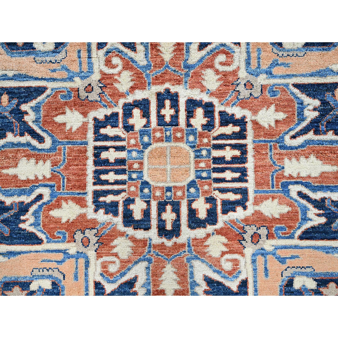 9'9" x 13'10" New Hand Knotted Red Wool Rectangle Oriental Rug - MOA102907