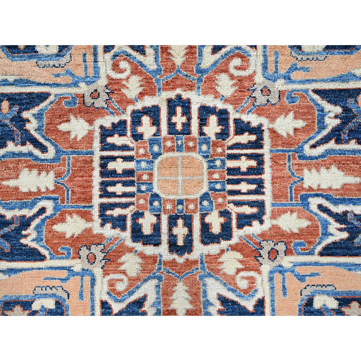 9'9" x 13'10" New Hand Knotted Red Wool Rectangle Oriental Rug - MOA102907