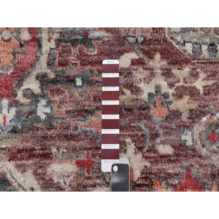 10'0" x 13'9" New Hand Knotted Red Wool Rectangle Oriental Rug - MOA10290802