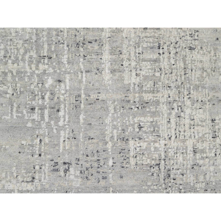 8'1" x 8'0" New Hand Knotted Grey Cotton Square Oriental Rug - MOA10290835