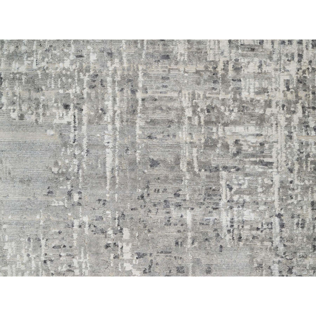 12'0" x 11'10" New Hand Knotted Grey Wool Square Oriental Rug - MOA10290841