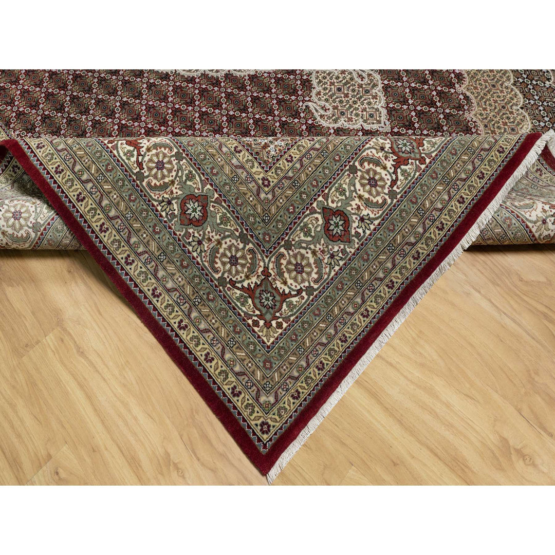 8'10" x 12'4" New Hand Knotted Red Cotton Rectangle Oriental Rug - MOA10290856