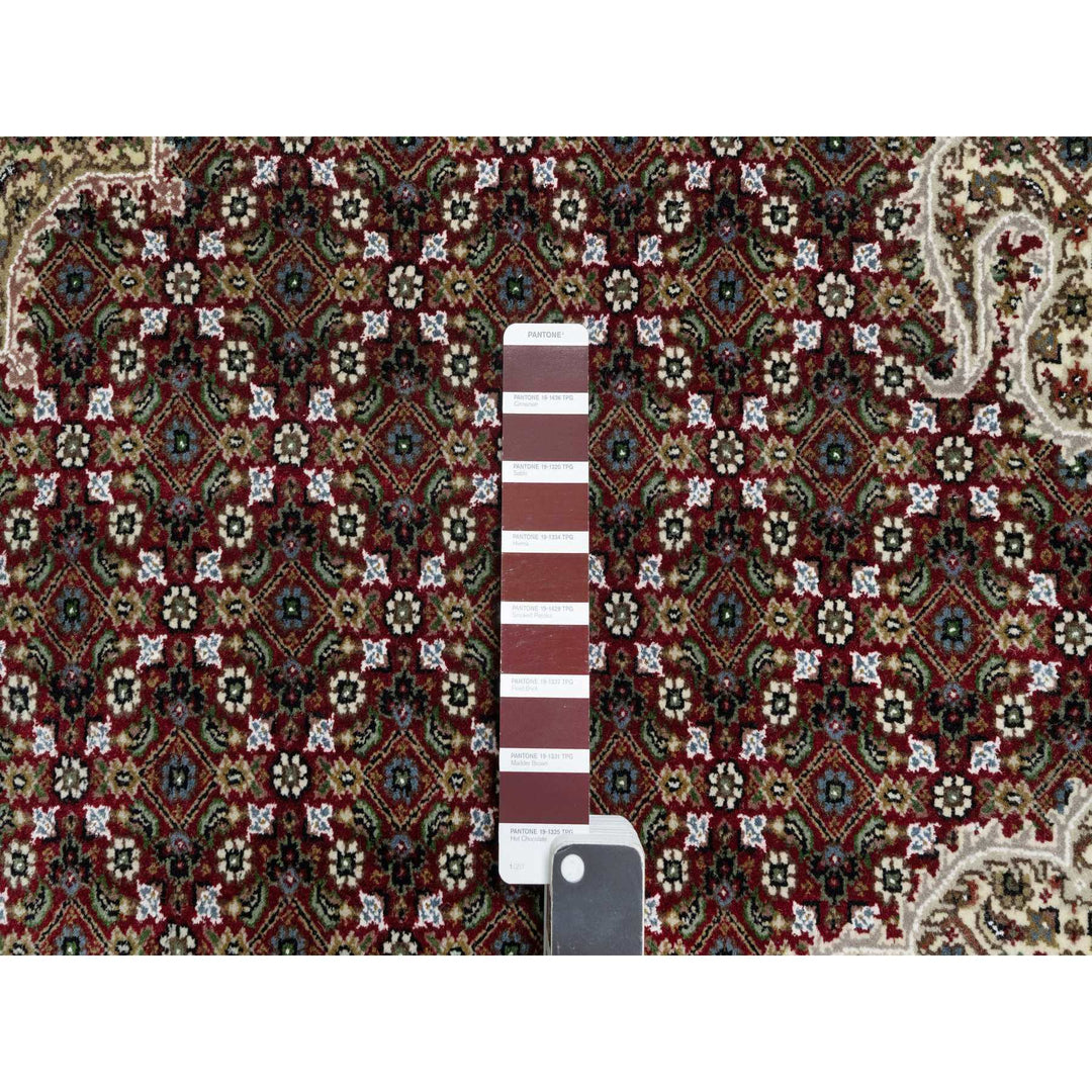 8'10" x 12'4" New Hand Knotted Red Cotton Rectangle Oriental Rug - MOA10290856