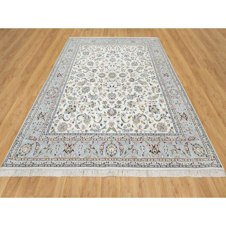 8'2" x 10'3" New Hand Knotted Ivory Cotton Rectangle Oriental Rug - MOA10290870