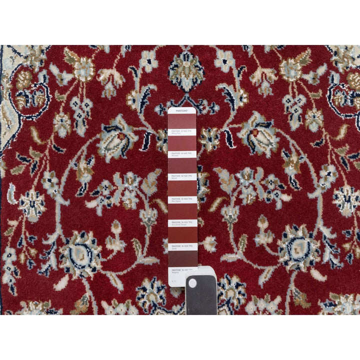 3'0" x 5'3" New Hand Knotted Red Wool & Silk Rectangle Oriental Rug - MOA10290894