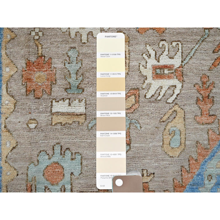9'10" x 13'8" New Hand Knotted Brown Wool Rectangle Oriental Rug - MOA102908