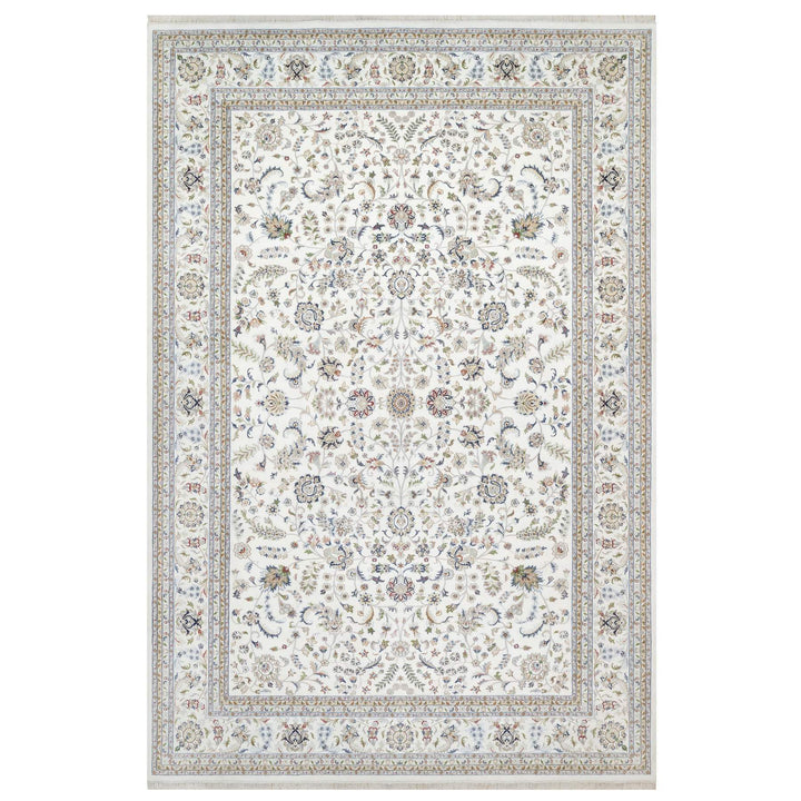 12'0" x 17'10" New Hand Knotted Ivory Cotton Rectangle Oriental Rug - MOA10290902