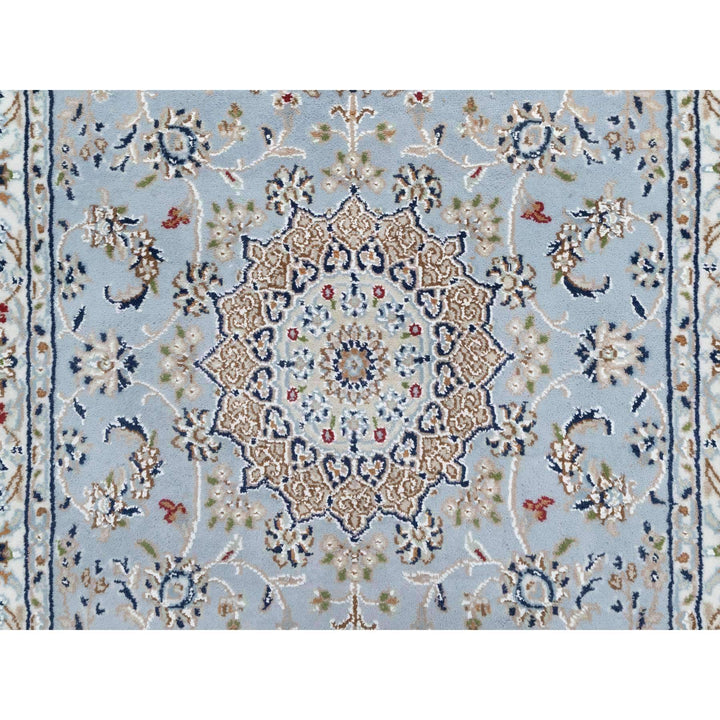 3'0" x 5'2" New Hand Knotted Blue Cotton Rectangle Oriental Rug - MOA10290904