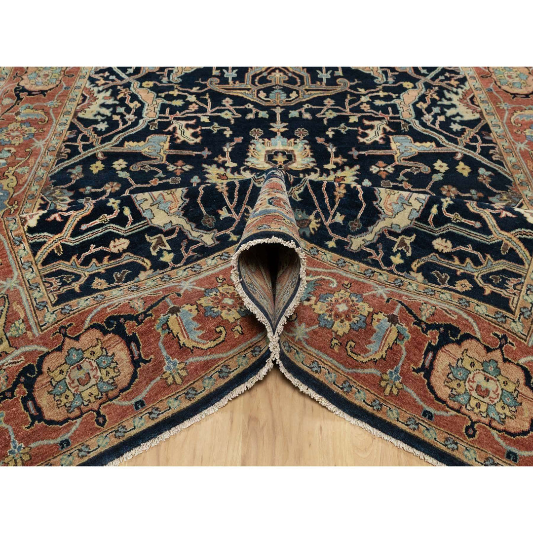 6'1" x 8'10" New Hand Knotted Blue Cotton Rectangle Oriental Rug - MOA10290913