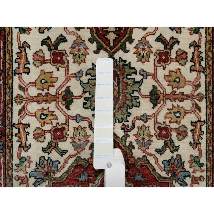 2'6" x 8'1" New Hand Knotted Ivory Wool Runner Oriental Rug - MOA10290918