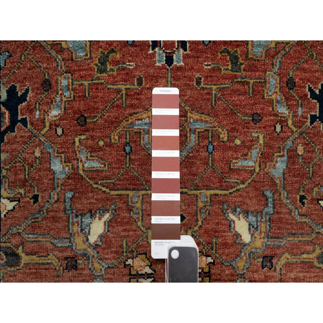 2'8" x 11'11" New Hand Knotted Red Wool Runner Oriental Rug - MOA10290925