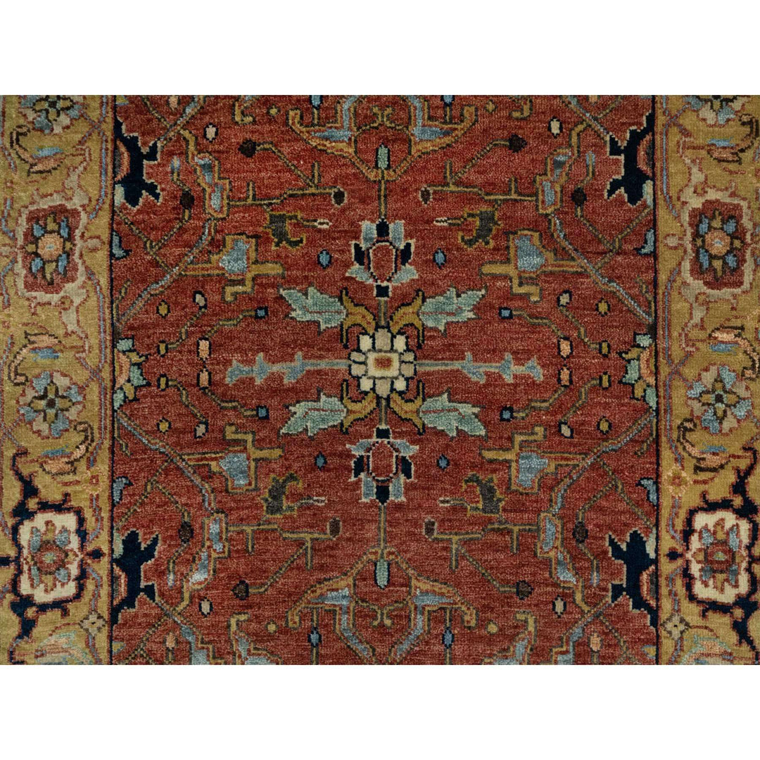 2'8" x 11'11" New Hand Knotted Red Wool Runner Oriental Rug - MOA10290925