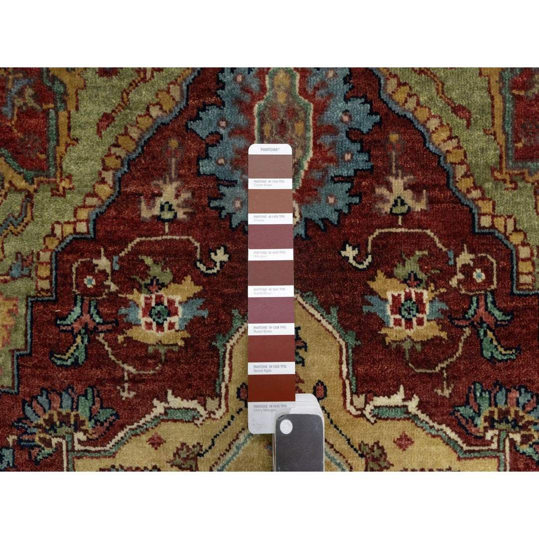 3'2" x 5'3" New Hand Knotted Red Wool Rectangle Oriental Rug - MOA10290931