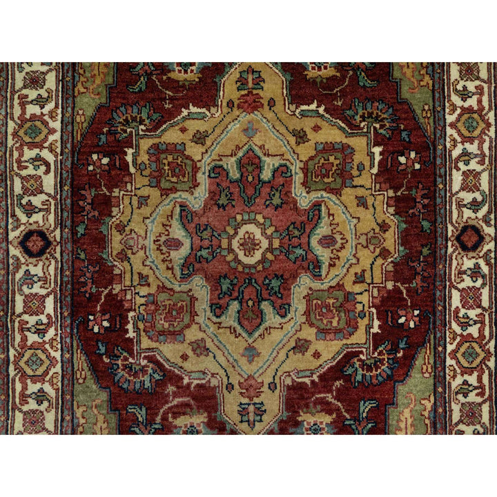 3'2" x 5'3" New Hand Knotted Red Wool Rectangle Oriental Rug - MOA10290931