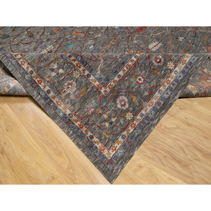 8'7" x 12'2" New Hand Knotted Brown Cotton Rectangle Oriental Rug - MOA10290942