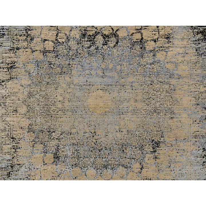 10'0" x 13'11" New Hand Knotted Brown Cotton Rectangle Oriental Rug - MOA10290946