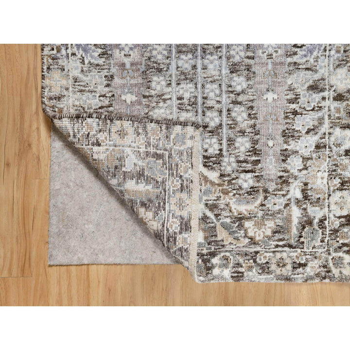 2'1" x 2'11" New Hand Knotted Grey Cotton Rectangle Oriental Rug - MOA10290950