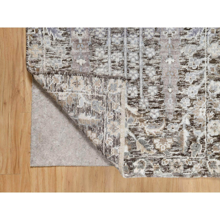 2'0" x 2'11" New Hand Knotted Grey Cotton Rectangle Oriental Rug - MOA10290951