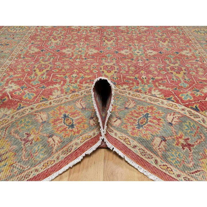 9'11" x 13'9" New Hand Knotted Red Cotton Rectangle Oriental Rug - MOA10290960