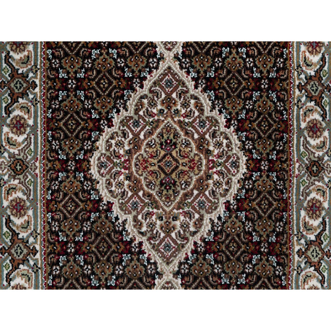 2'7" x 14'4" New Hand Knotted Black Wool Runner Oriental Rug - MOA10290975