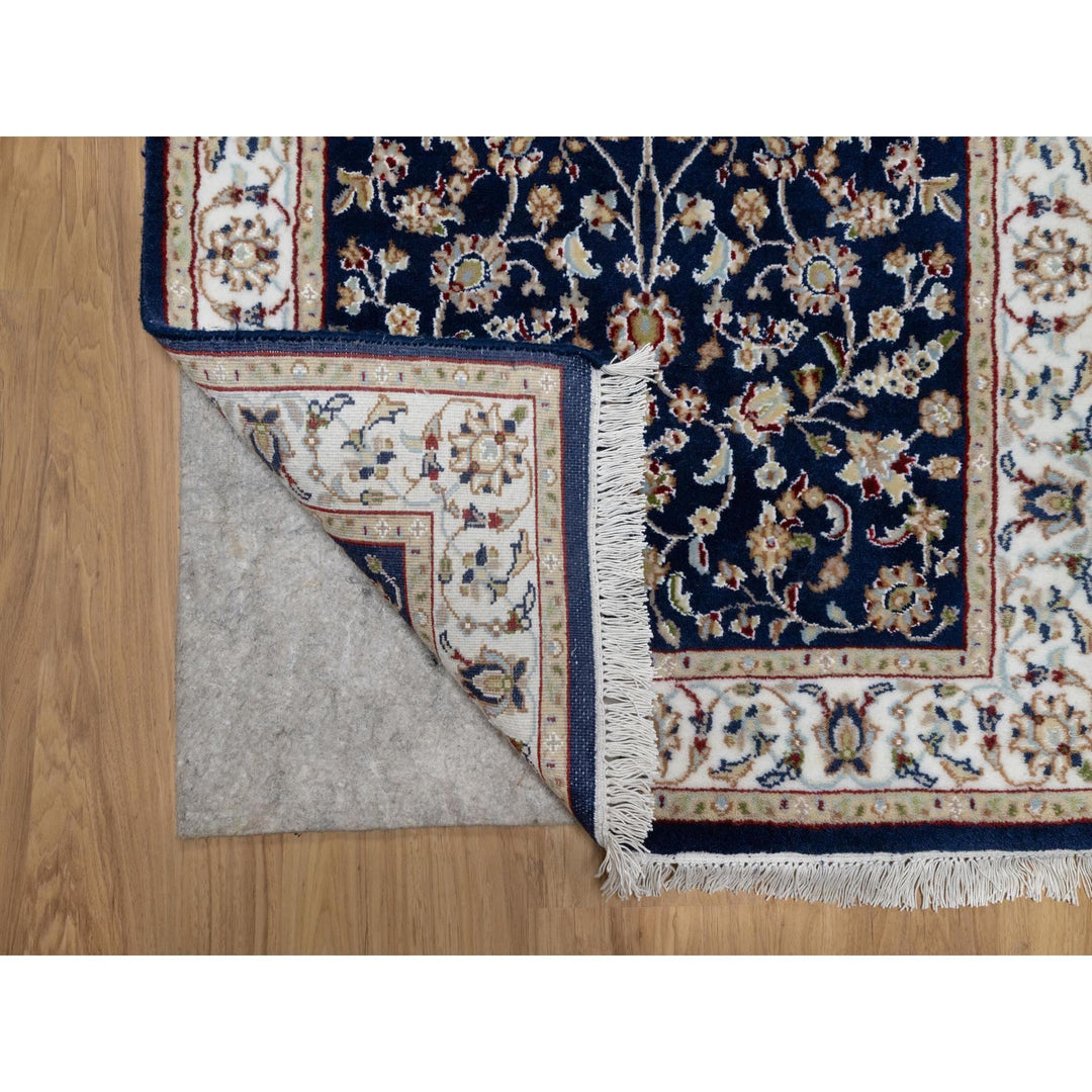 2'8" x 18'0" New Hand Knotted Blue Wool & Silk Runner Oriental Rug - MOA10290976