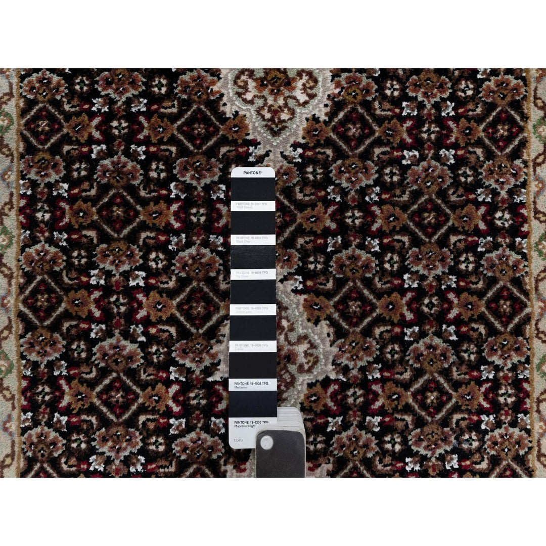 2'7" x 16'2" New Hand Knotted Black Wool Runner Oriental Rug - MOA10290977