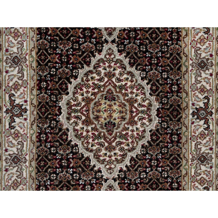 2'7" x 16'2" New Hand Knotted Black Wool Runner Oriental Rug - MOA10290977