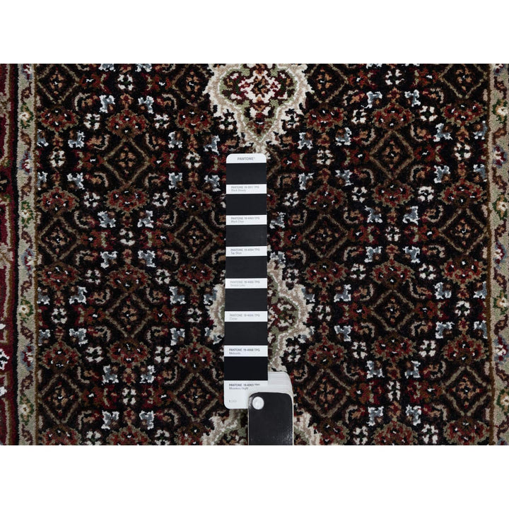 2'7" x 24'1" New Hand Knotted Black Wool Runner Oriental Rug - MOA10290981