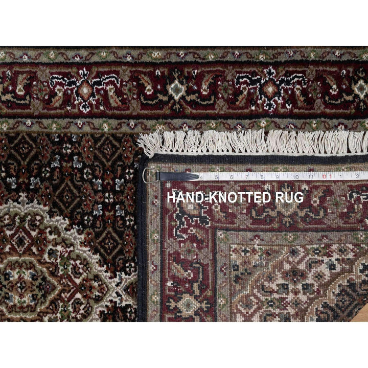 2'7" x 24'1" New Hand Knotted Black Wool Runner Oriental Rug - MOA10290981