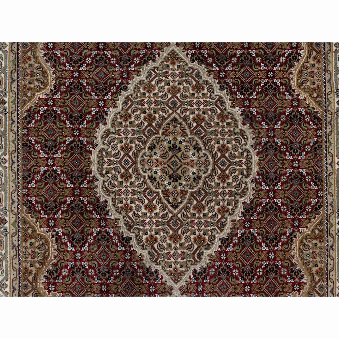 4'0" x 6'2" New Hand Knotted Red Wool Rectangle Oriental Rug - MOA10290983