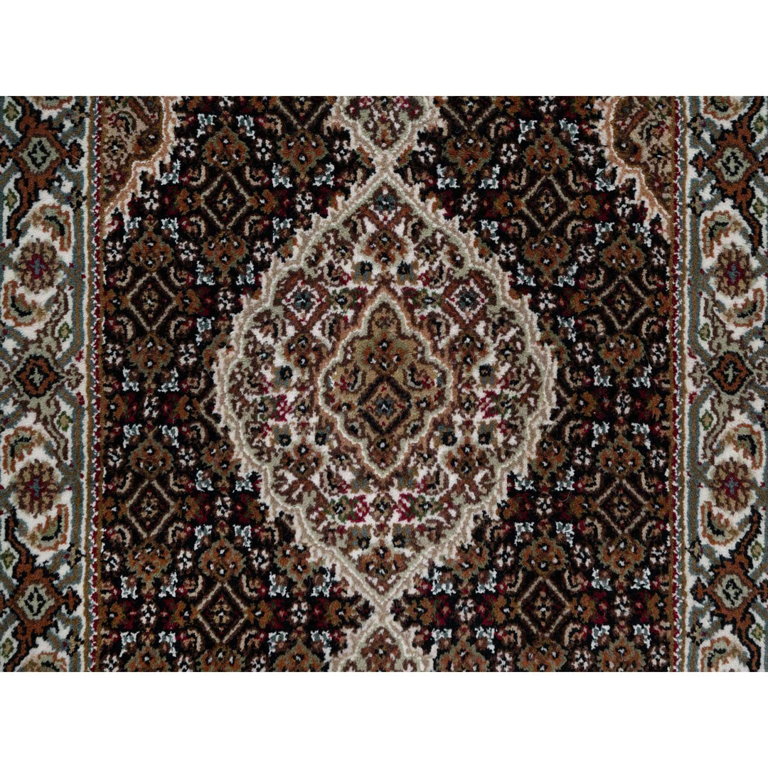 2'7" x 6'3" New Hand Knotted Black Wool Runner Oriental Rug - MOA10290985