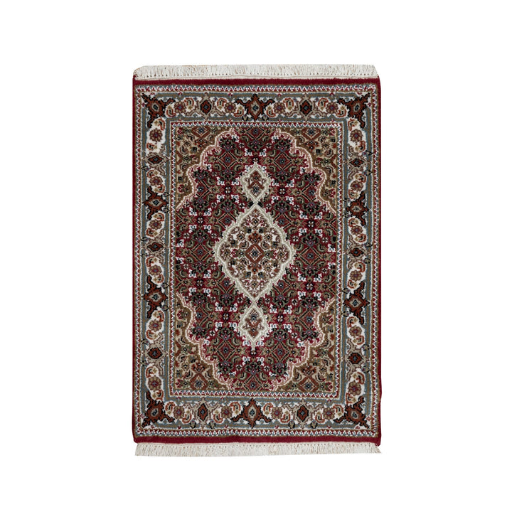 2'0" x 3'0" New Hand Knotted Red Wool Rectangle Oriental Rug - MOA10290992