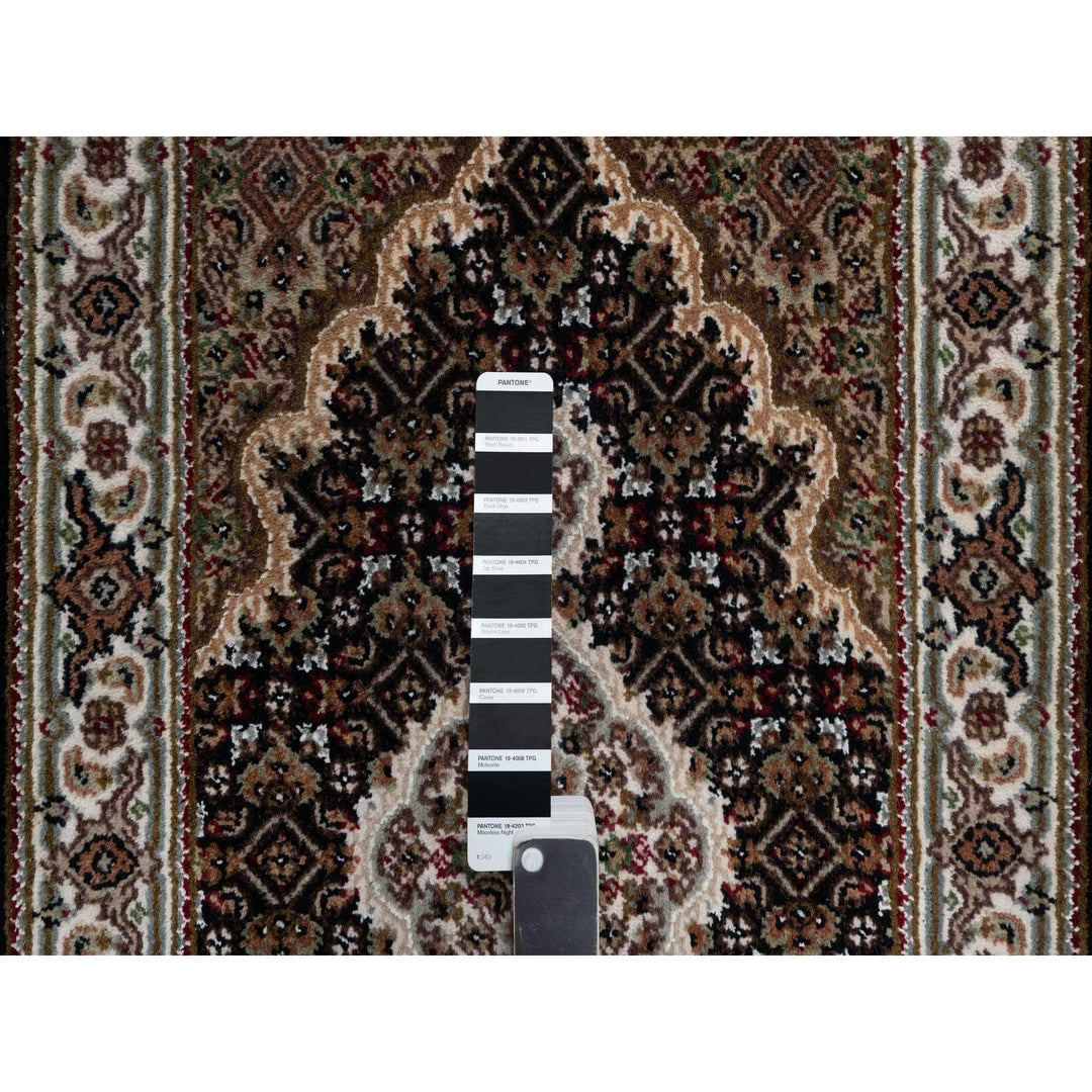 2'1" x 3'1" New Hand Knotted Black Wool Rectangle Oriental Rug - MOA10290998