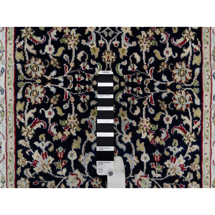 2'8" x 8'2" New Hand Knotted Blue Wool & Silk Runner Oriental Rug - MOA10291019