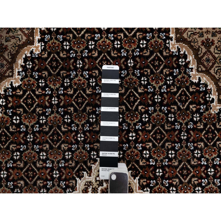 5'10" x 9'2" New Hand Knotted Black Wool Rectangle Oriental Rug - MOA10291047