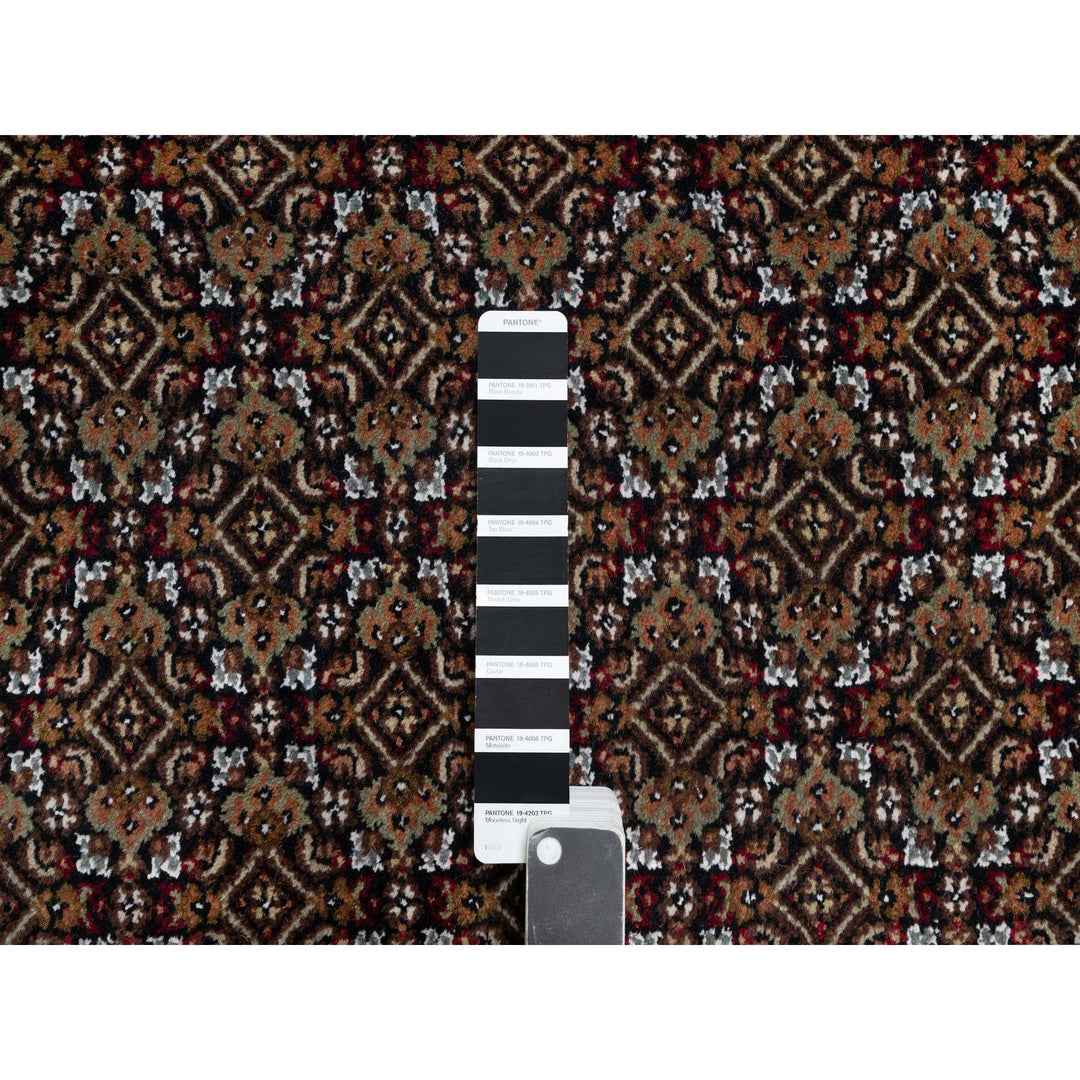 11'8" x 15'2" New Hand Knotted Black Wool Rectangle Oriental Rug - MOA10291056