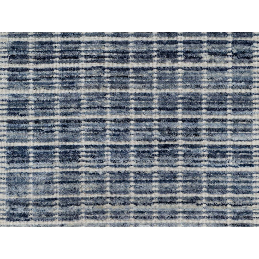 2'2" x 3'1" New Hand Loomed Blue Wool Rectangle Oriental Rug - MOA10291062