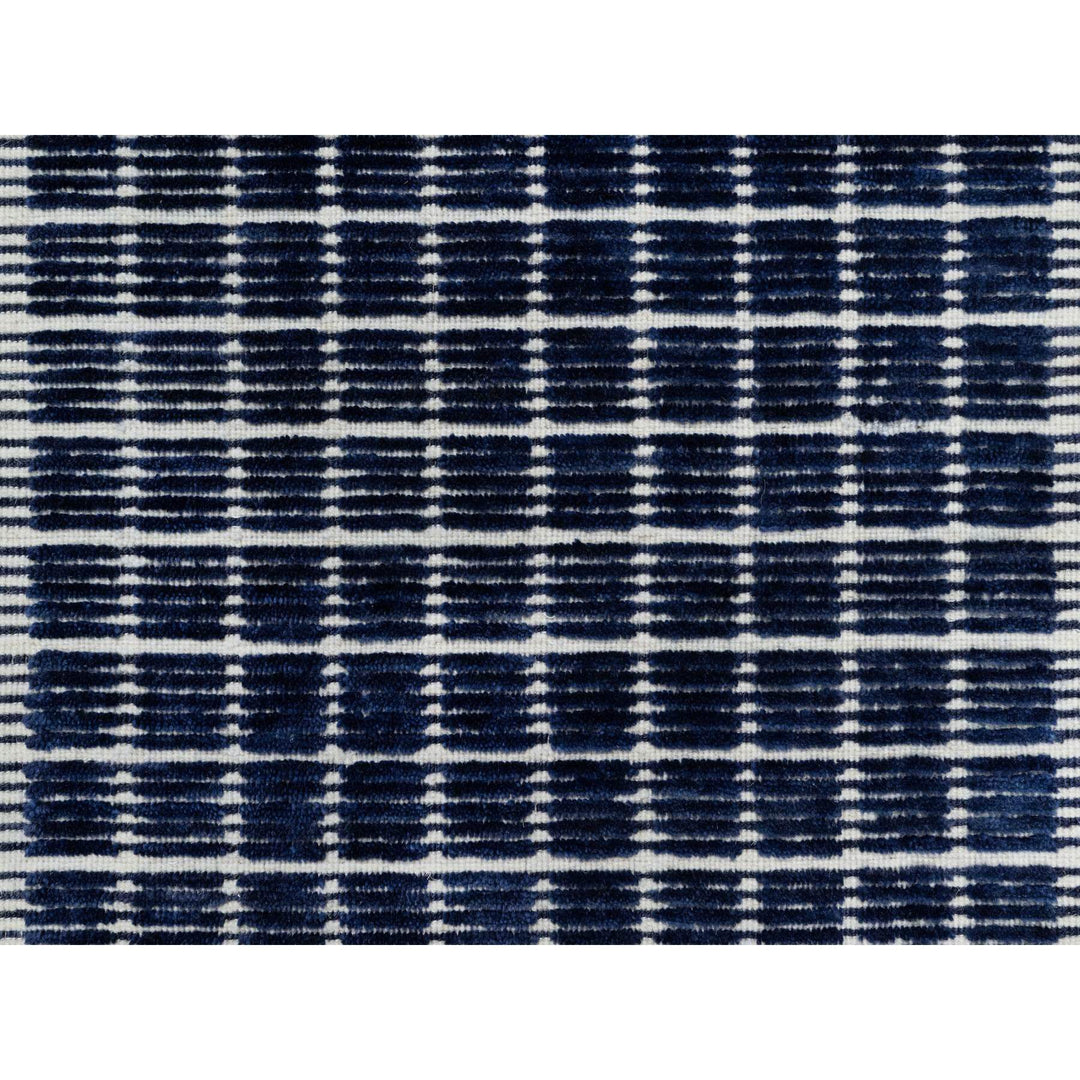 2'2" x 3'1" New Hand Loomed Blue Wool Rectangle Oriental Rug - MOA10291063